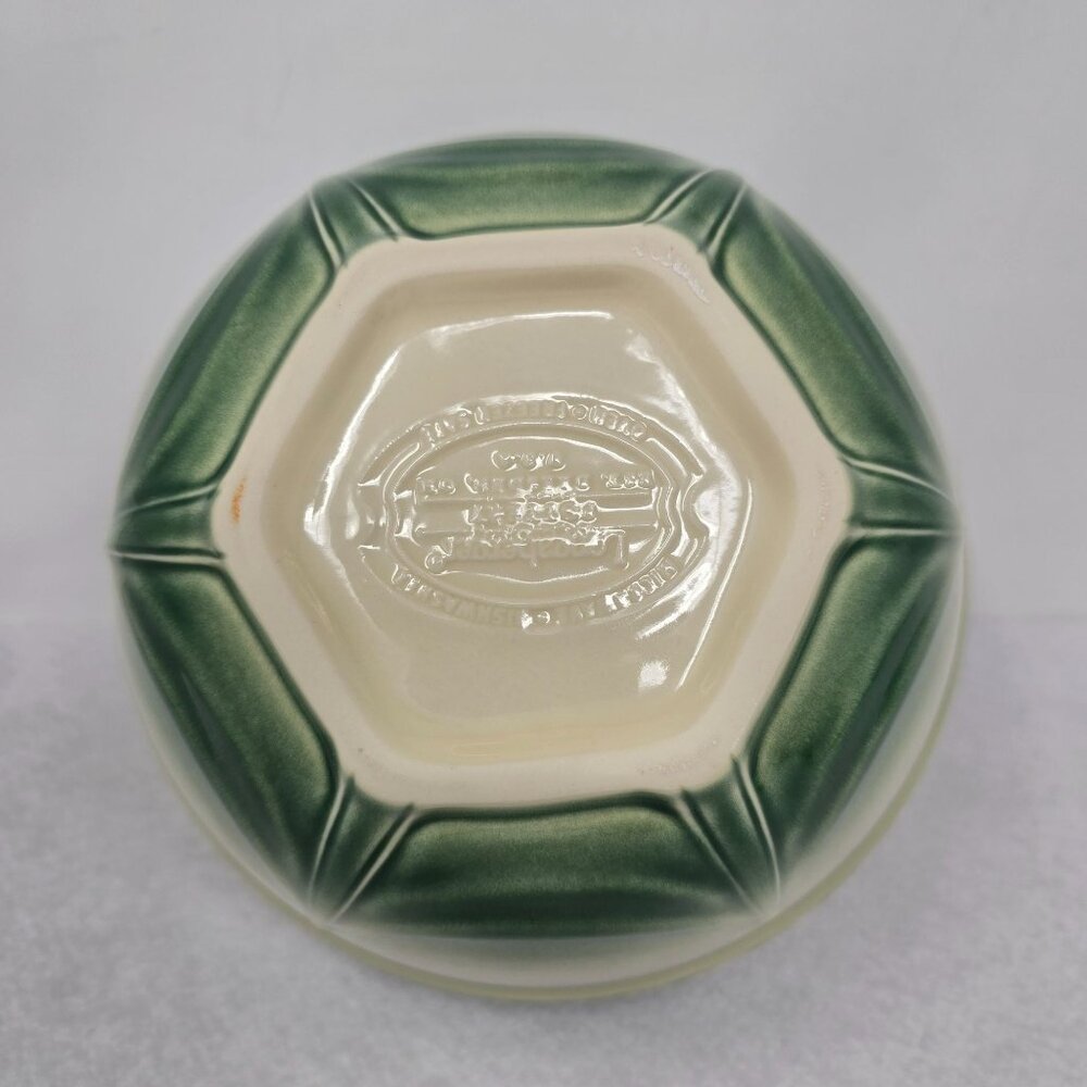 Longaberger Pottery Mixing Bowl American Craft Ivy Green Ivory 8" USA 30509 - Picture 7 of 12